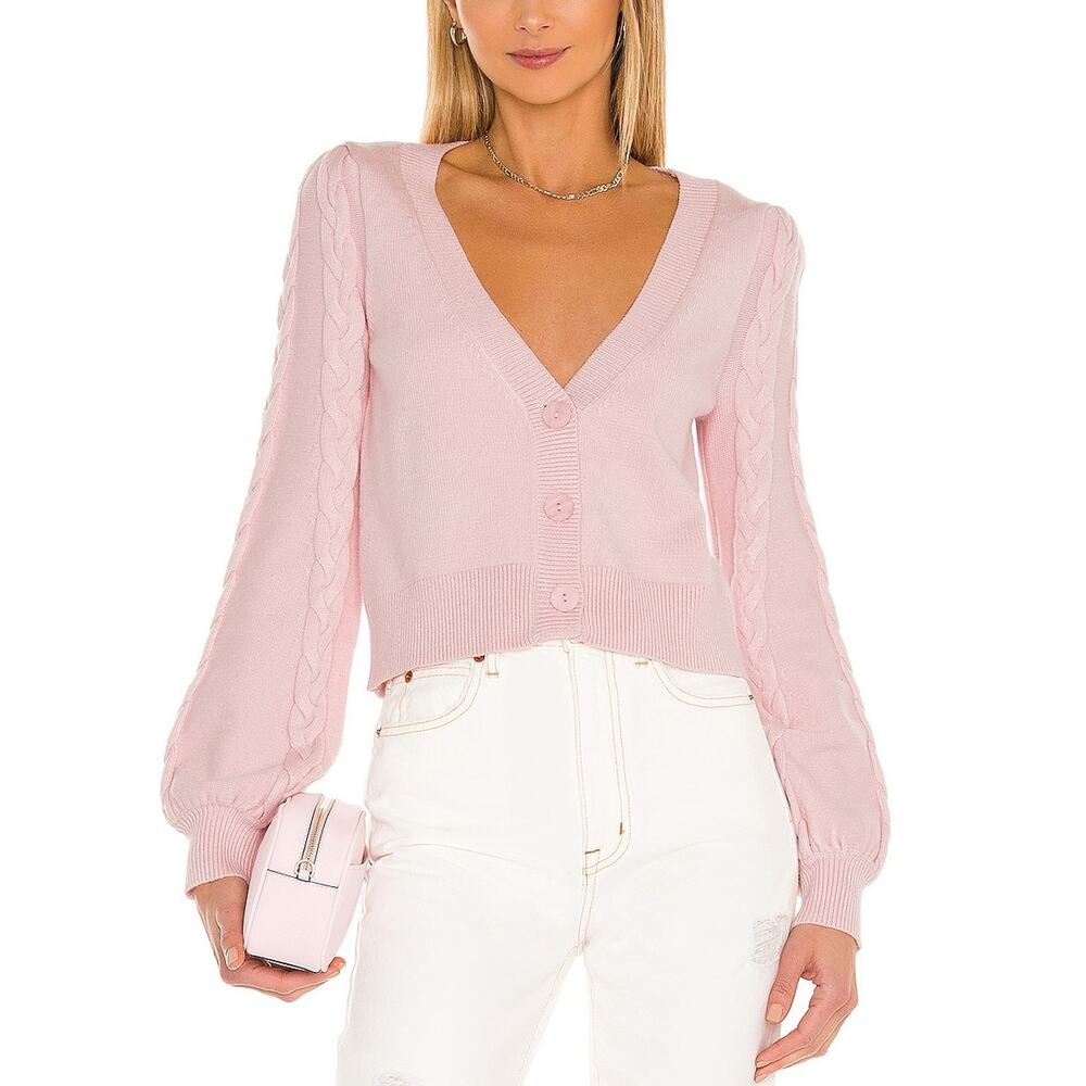 Lovers + Friends Cozy Baby Pink Hideaway Cardigan Size XXS